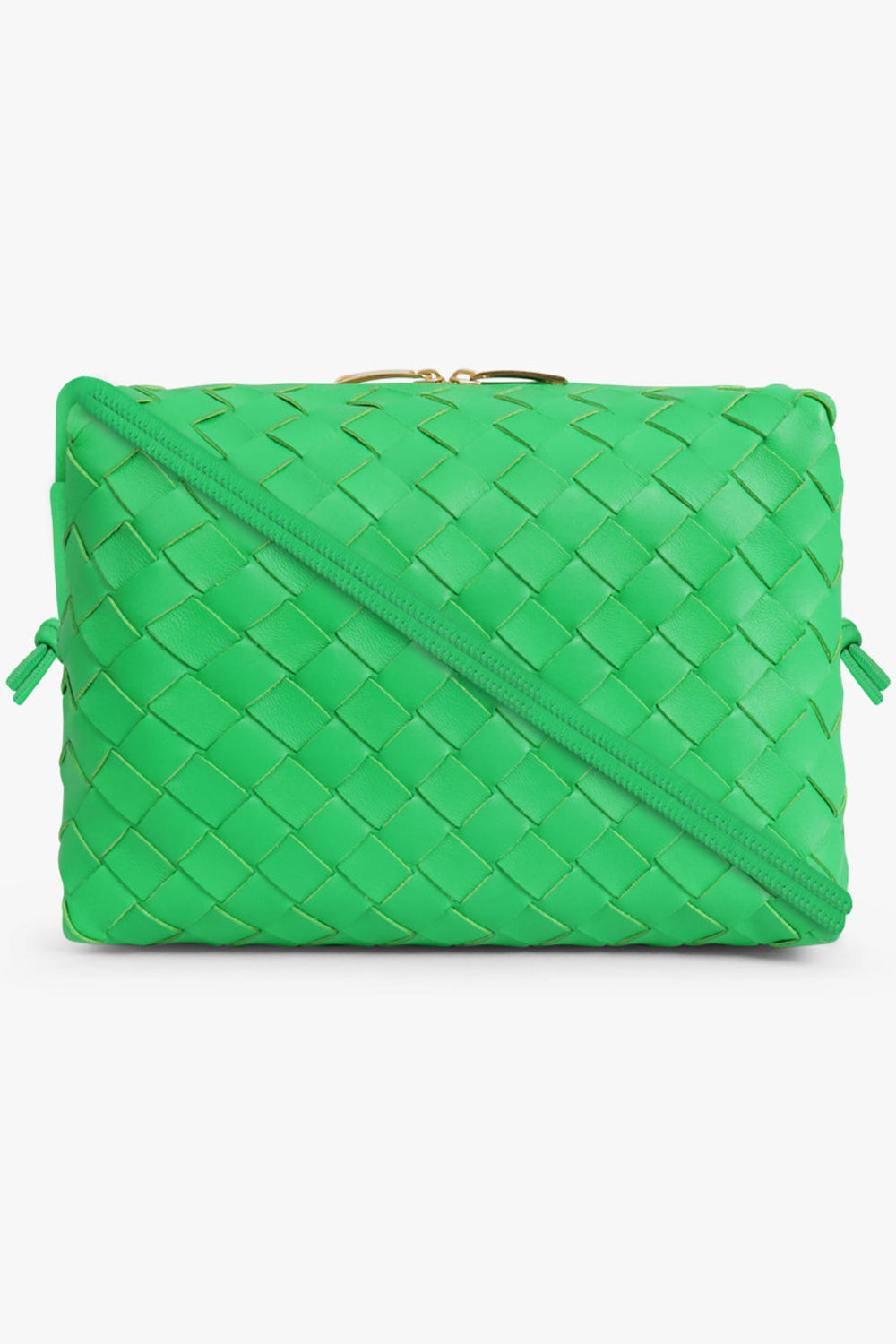 Bottega veneta small intrecciato discount clutch bag black green