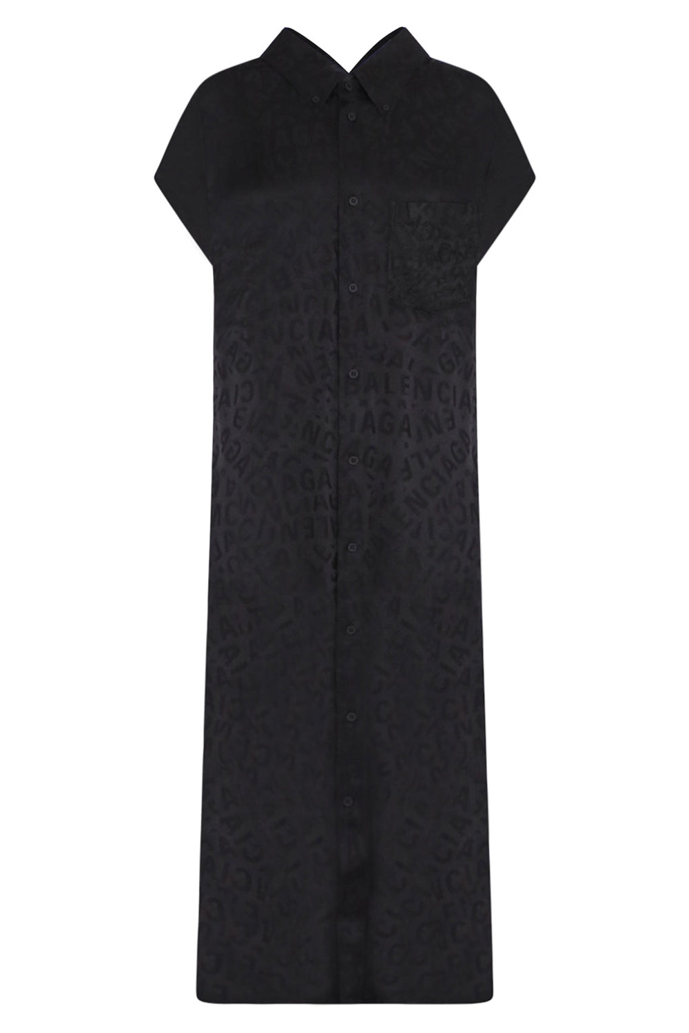 Balenciaga black Jacquard Shirt Dress