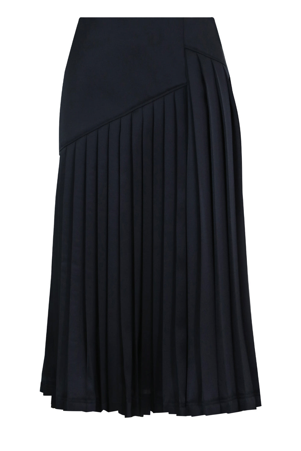 CEDRIC CHARLIER KNIFE PLEATED SKIRT DARK BLUE