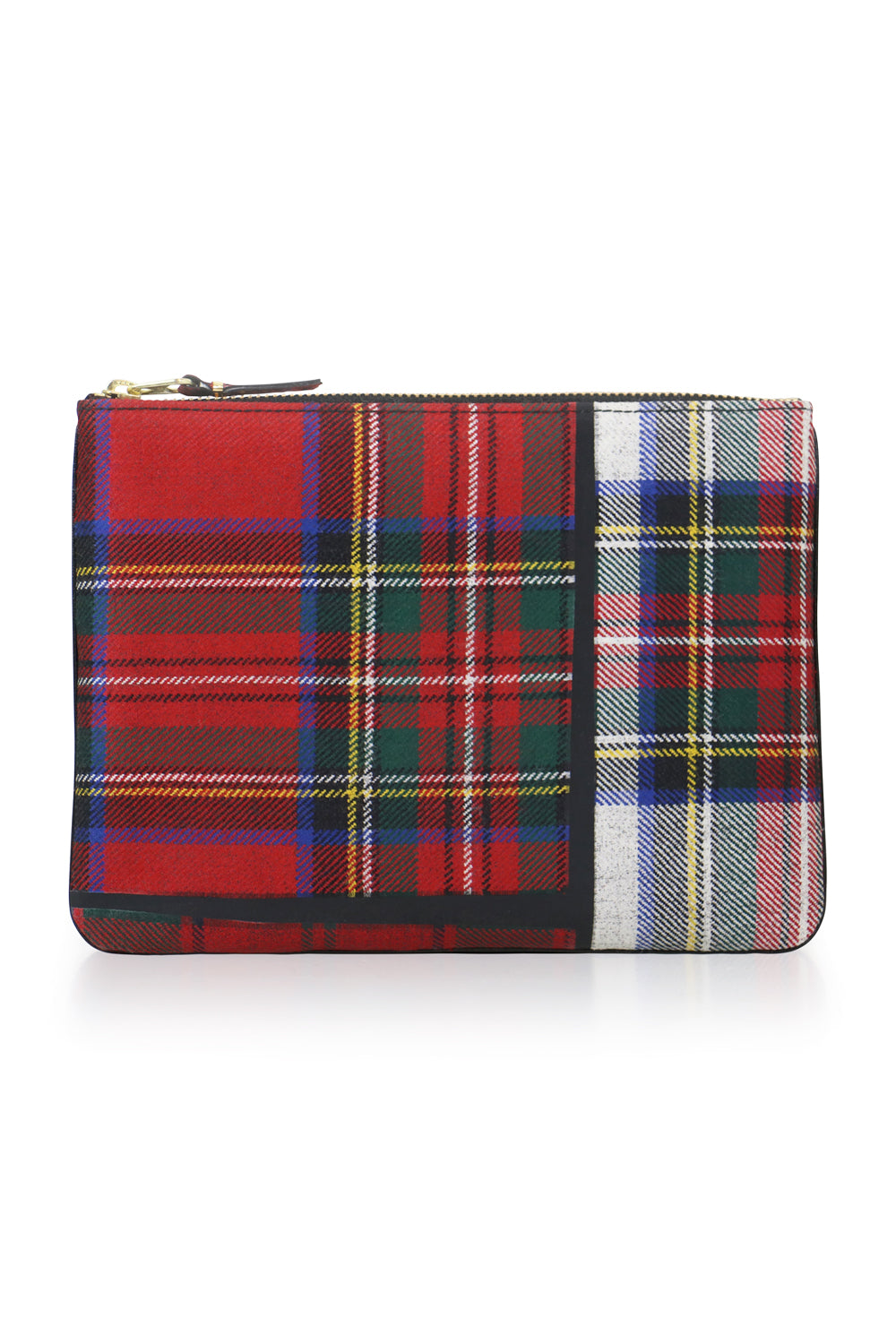 Comme des garcons 2024 tartan patchwork wallet