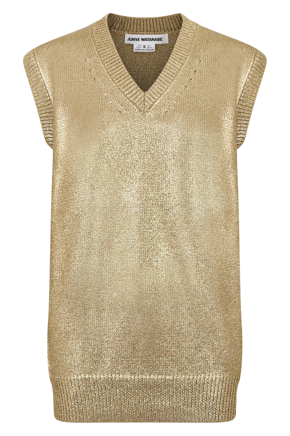 JUNYA WATANABE GOLD LUREX KNIT VEST NEW SEASON PARLOUR X ONLINE SYDNEY