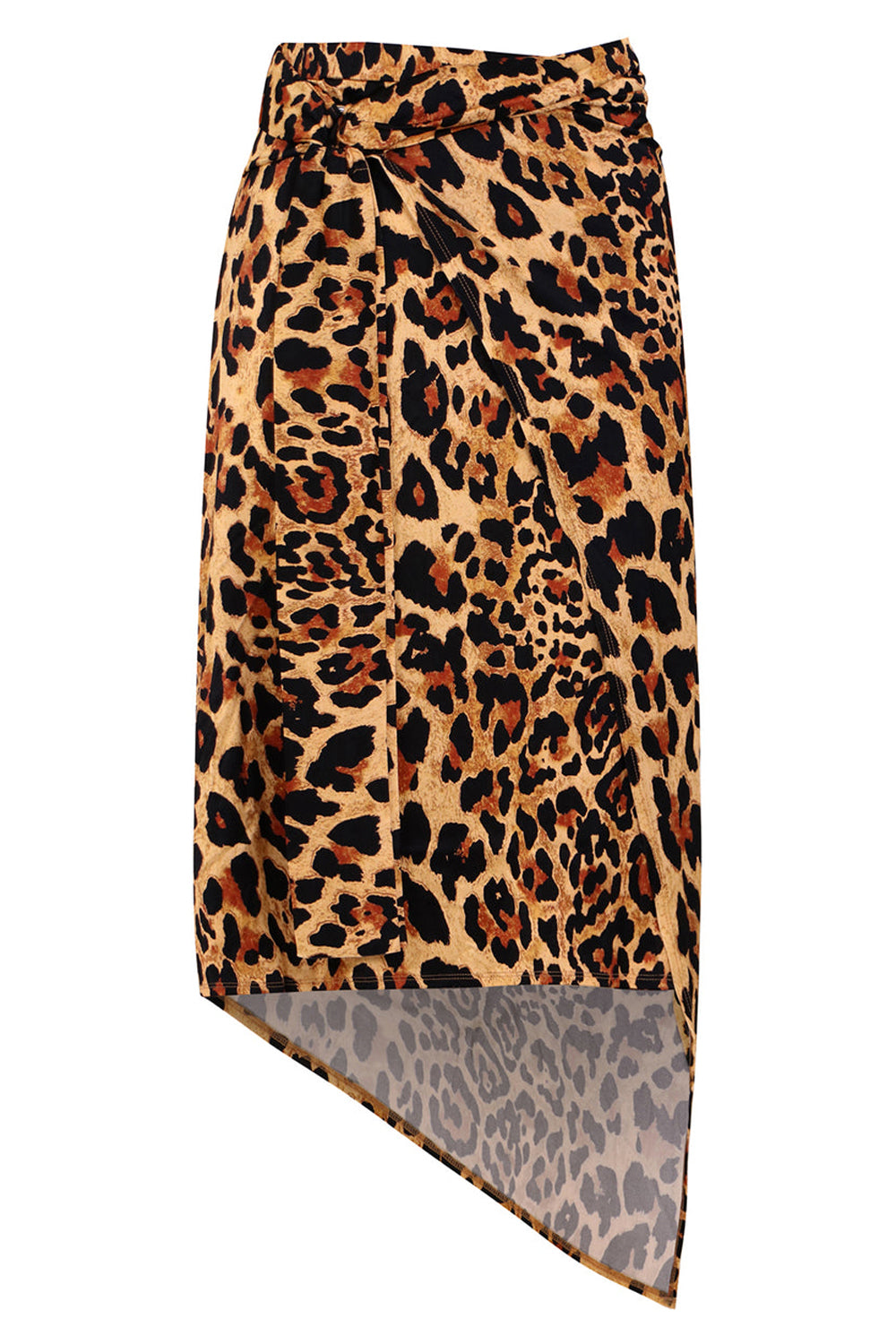 Asymmetric leopard outlet maxi skirt