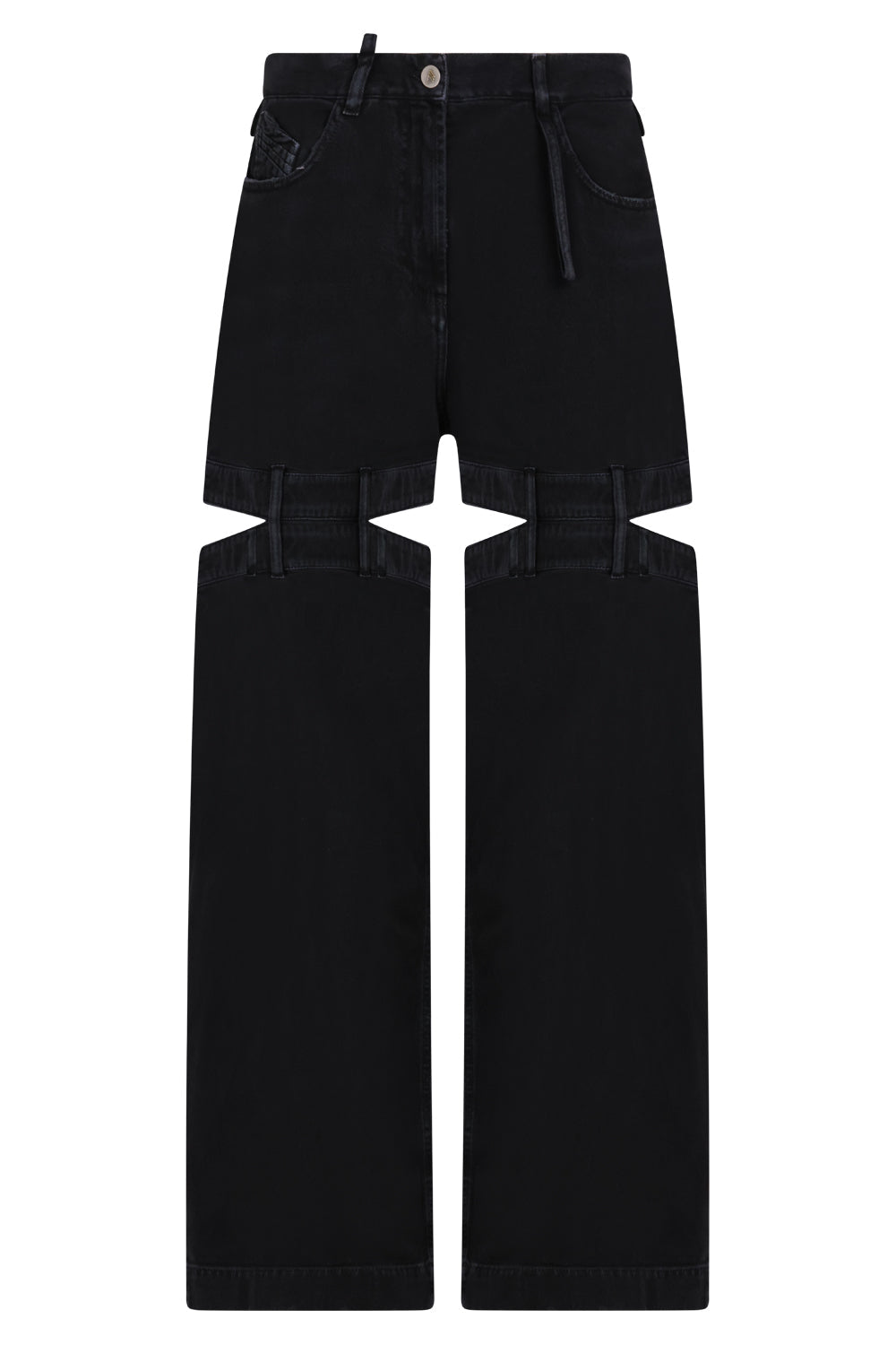 THE ATTICO ASTON LONG PANTS BLACK NEW SEASON PARLOUR X ONLINE