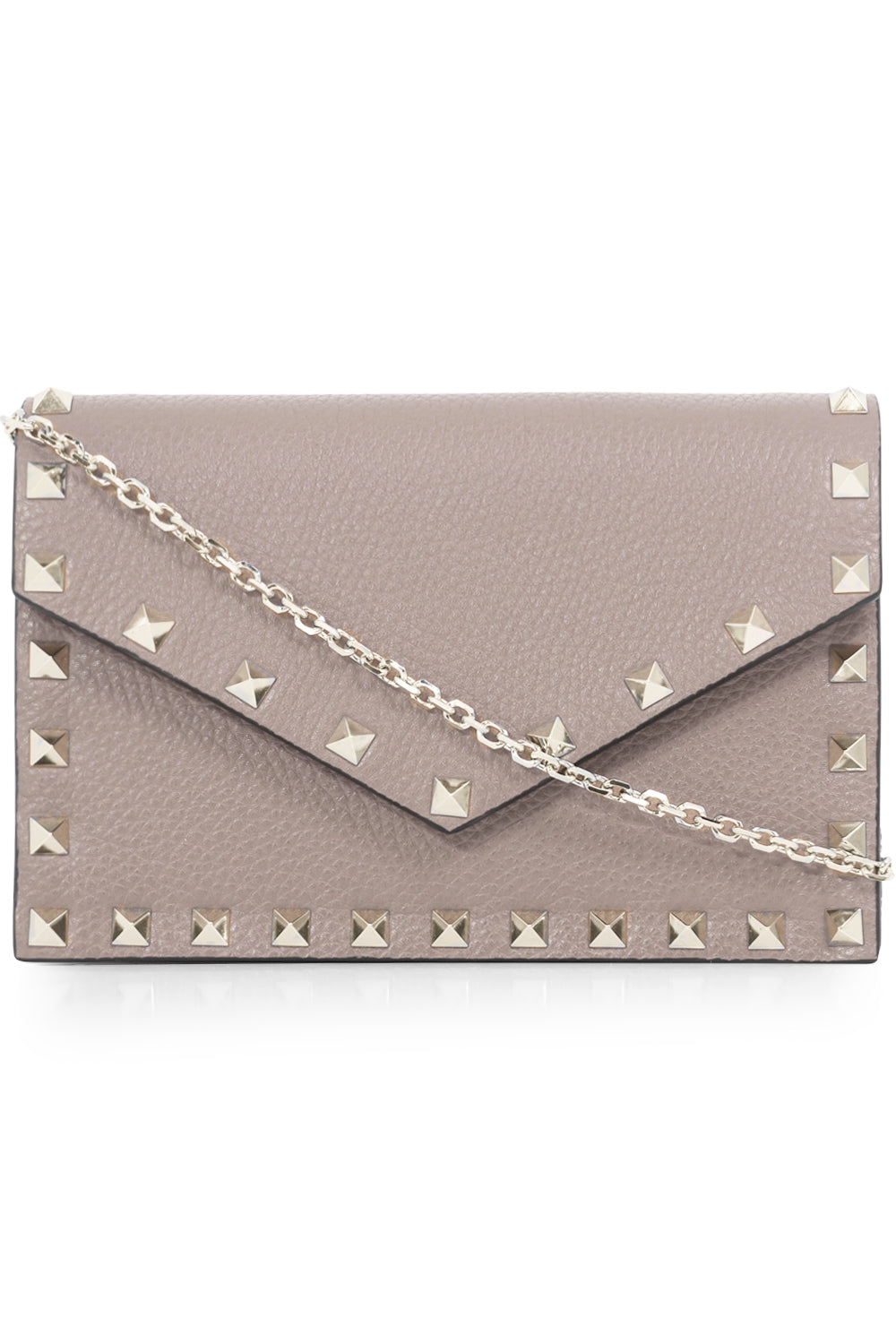 VALENTINO ROCKSTUD ENVELOPE CLUTCH ON CHAIN POUDRE NEW SEASON SYDNEY