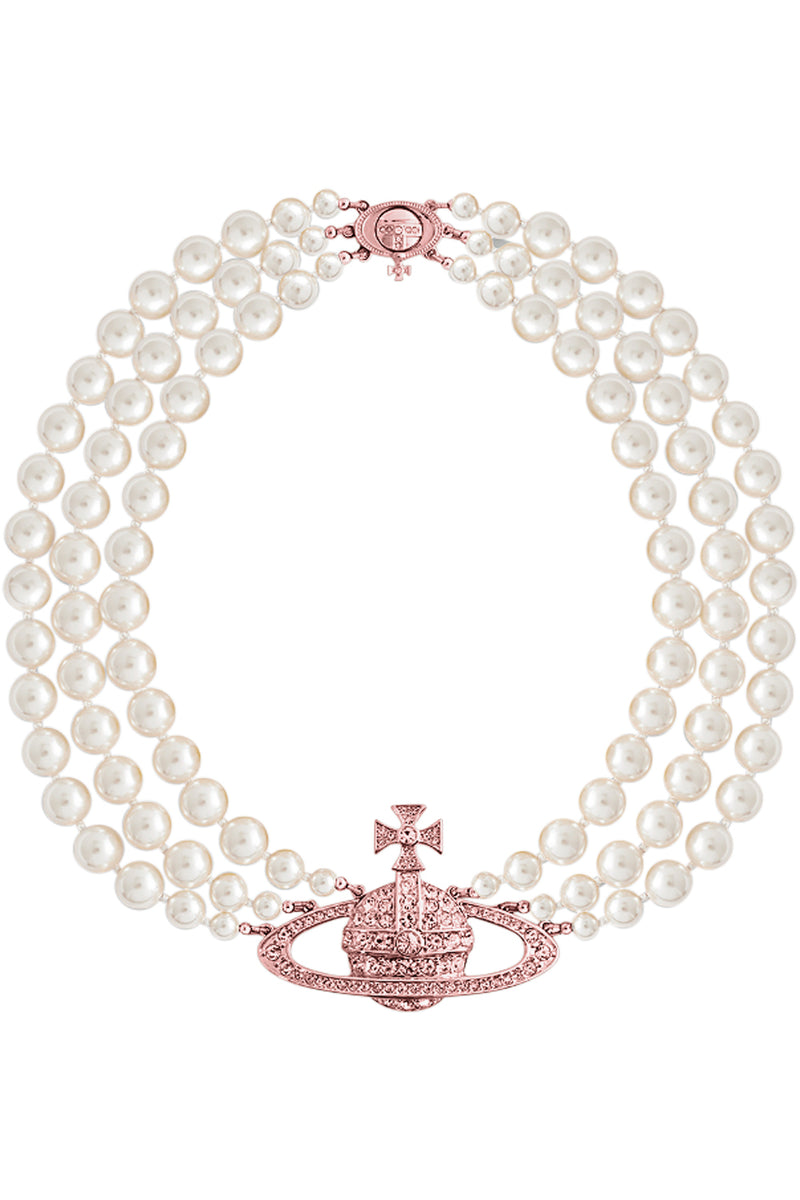 Vivienne Westwood Pearl Necklace Rosegold 