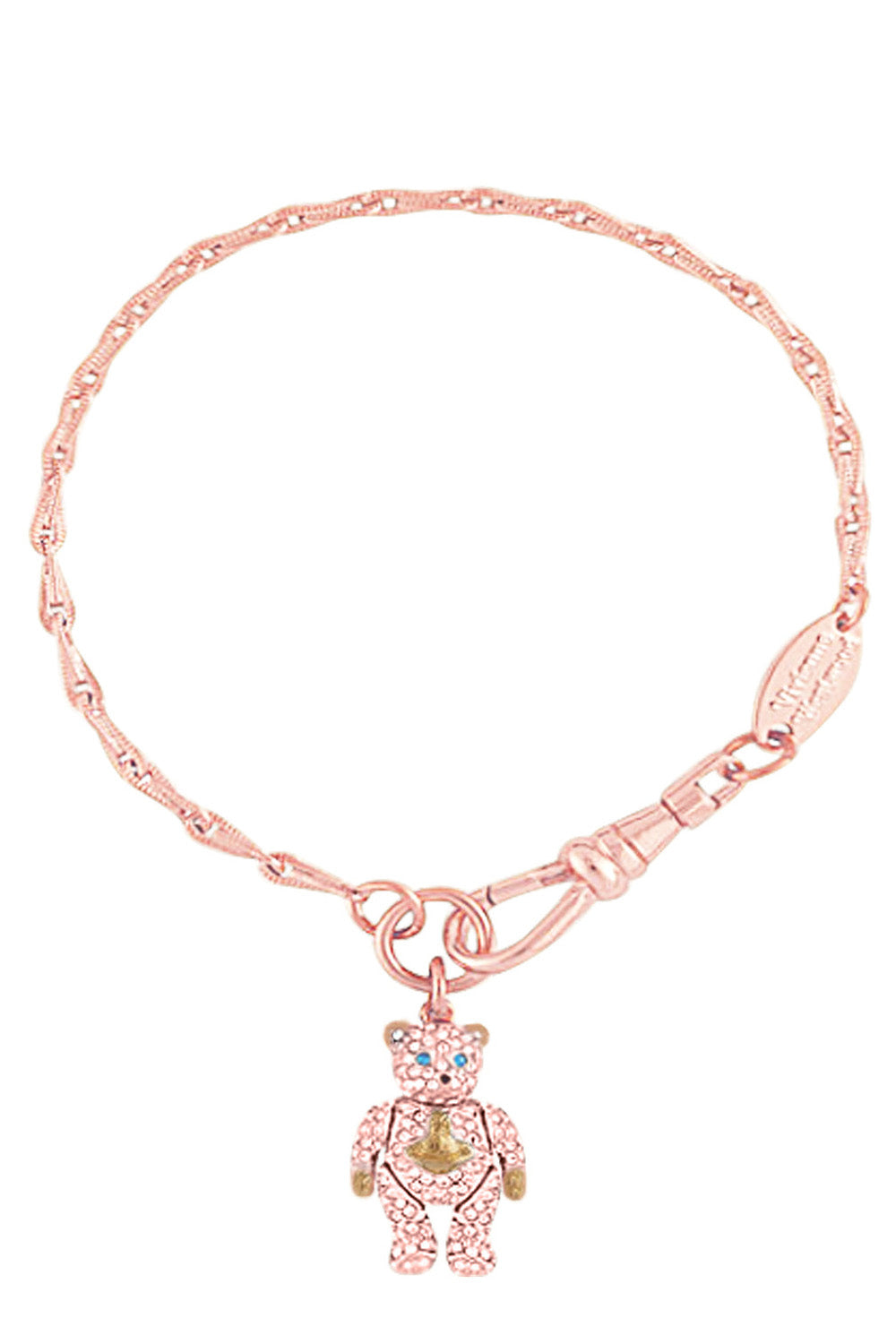 Vivienne Monogram Pendant, Pink Gold, Mother-Of-Pearl, Wood