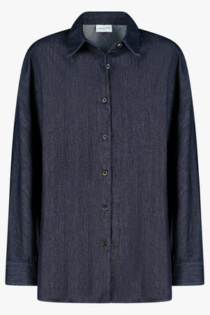 DRIES VAN NOTEN RTW Denim Flow Shirt | Indigo