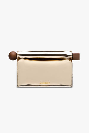 JACQUEMUS BAGS GOLD / GOLD La Petite Pochette Rond Carre Bag | Gold