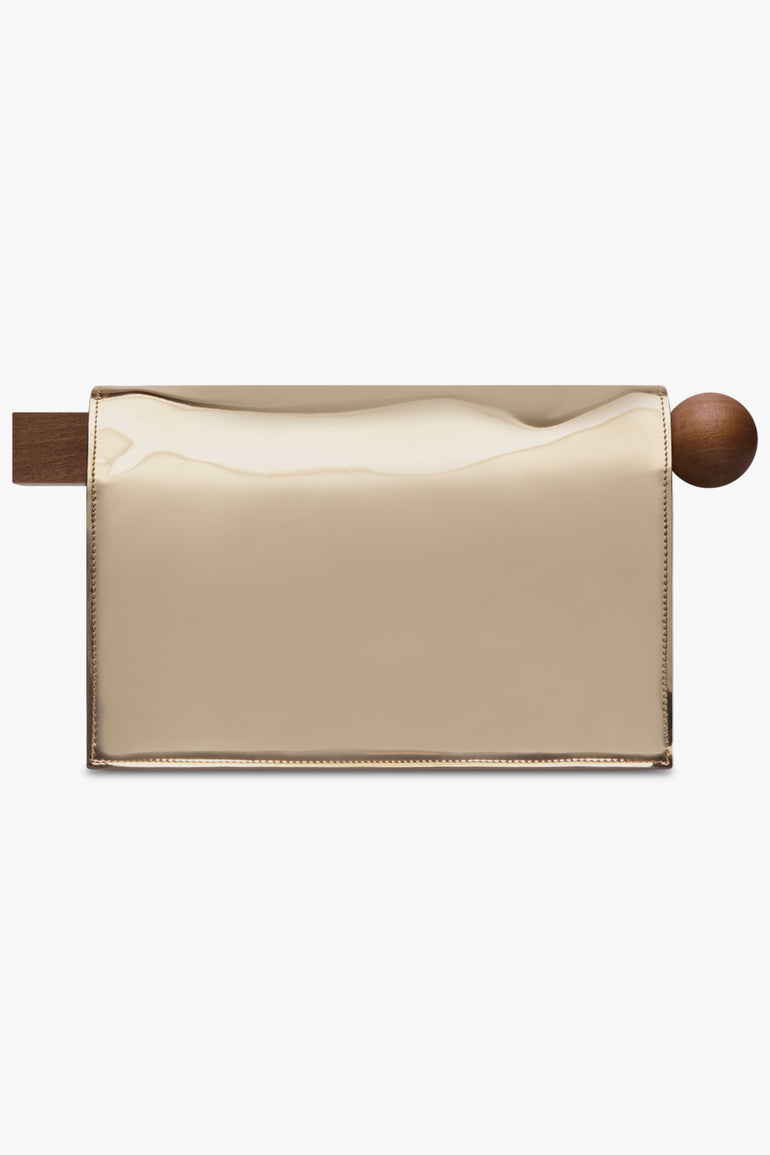 JACQUEMUS BAGS GOLD / GOLD La Petite Pochette Rond Carre Bag | Gold