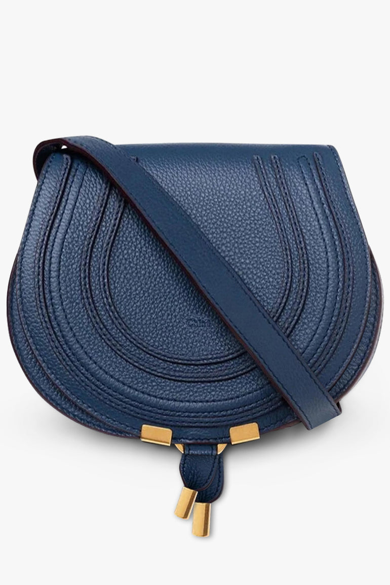 CHLOE BAGS BLUE MARCIE SMALL BAG | DEEP DENIM