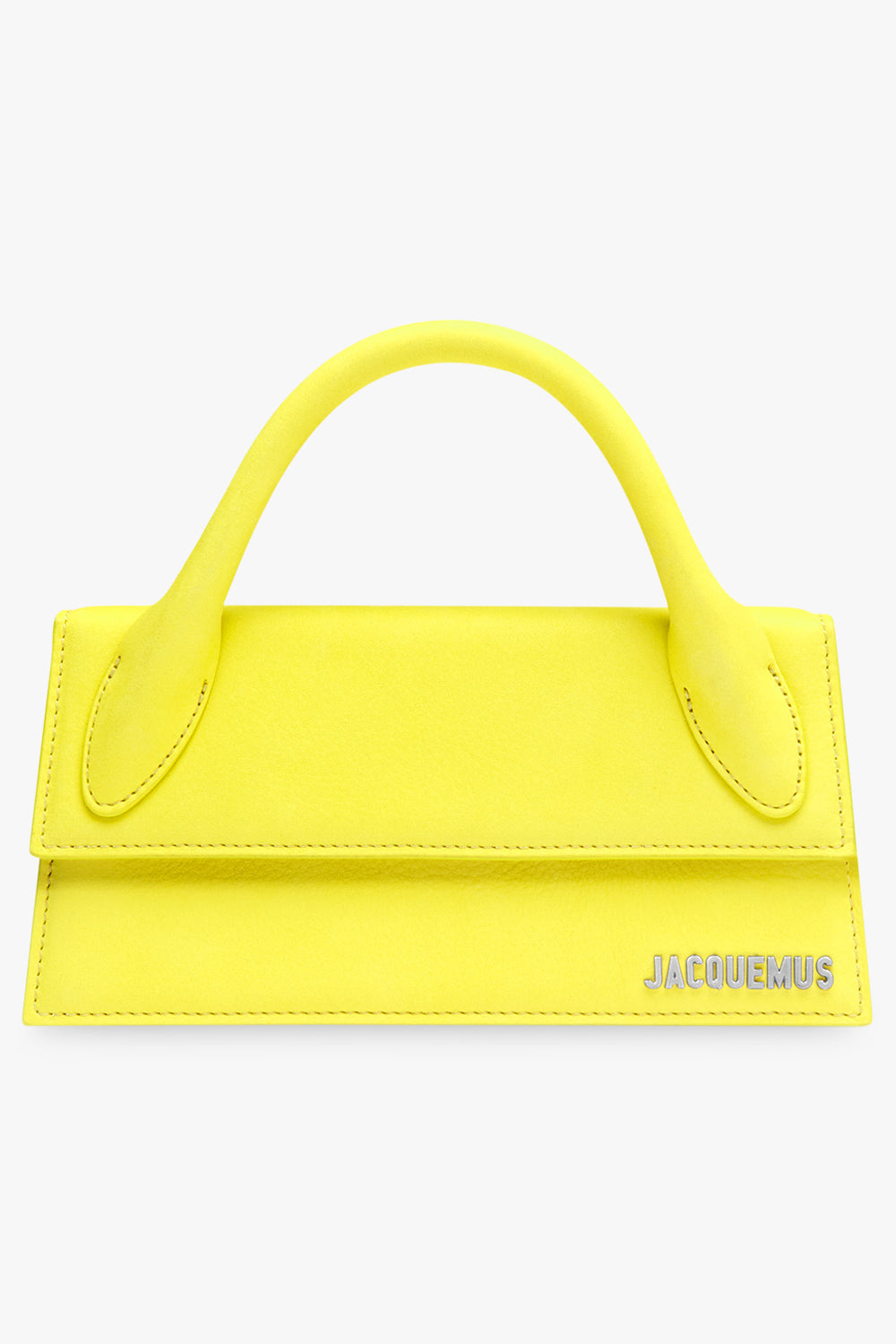 Le Chiquito Long Leather Shoulder Bag in Yellow - Jacquemus