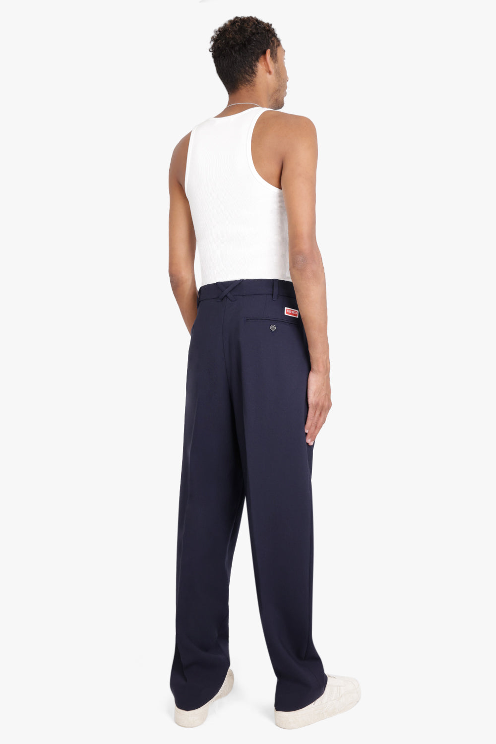 Pleated Tailored Pant | Midnight Blue