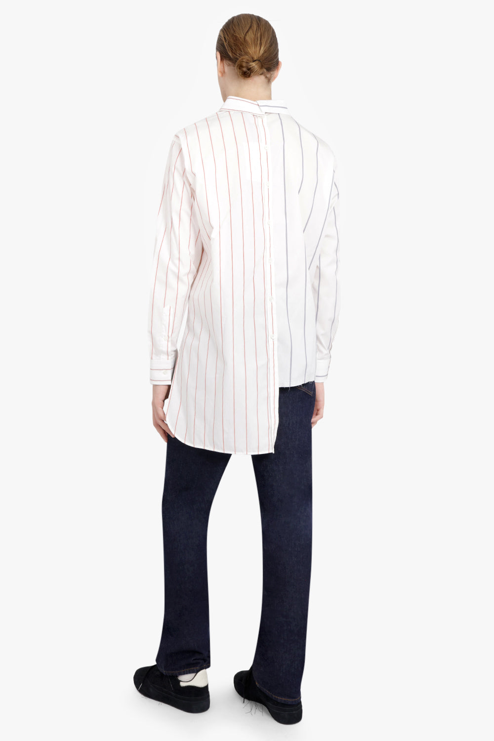 LANVIN STRIPE ASYMMETRIC SHIRT WHITE BLUE NEW SEASON PARLOUR X ...