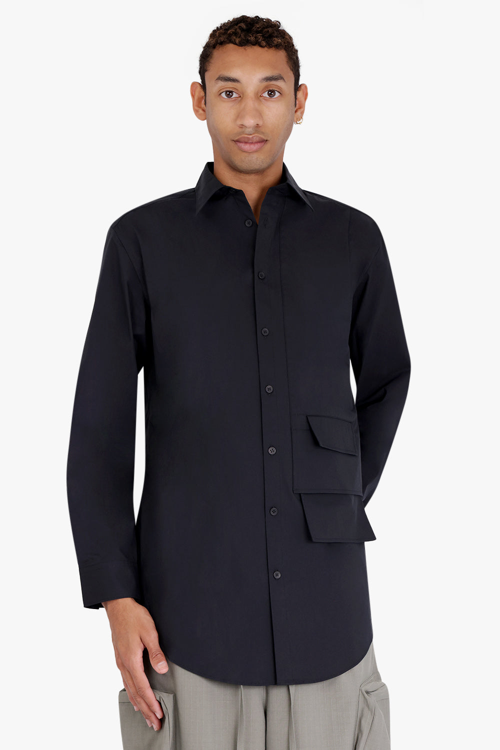 Y-3 RTW Relaxed Button Down Shirt | Black