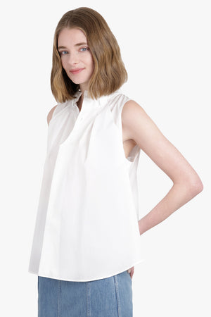 NOIR KEI NINOMIYA RTW Waistband Detail Sleeveless Blouse | White