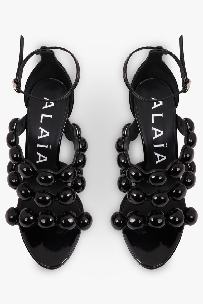 ALAIA SHOES Stud Embellished 3 Strap 90mm Heel | Black