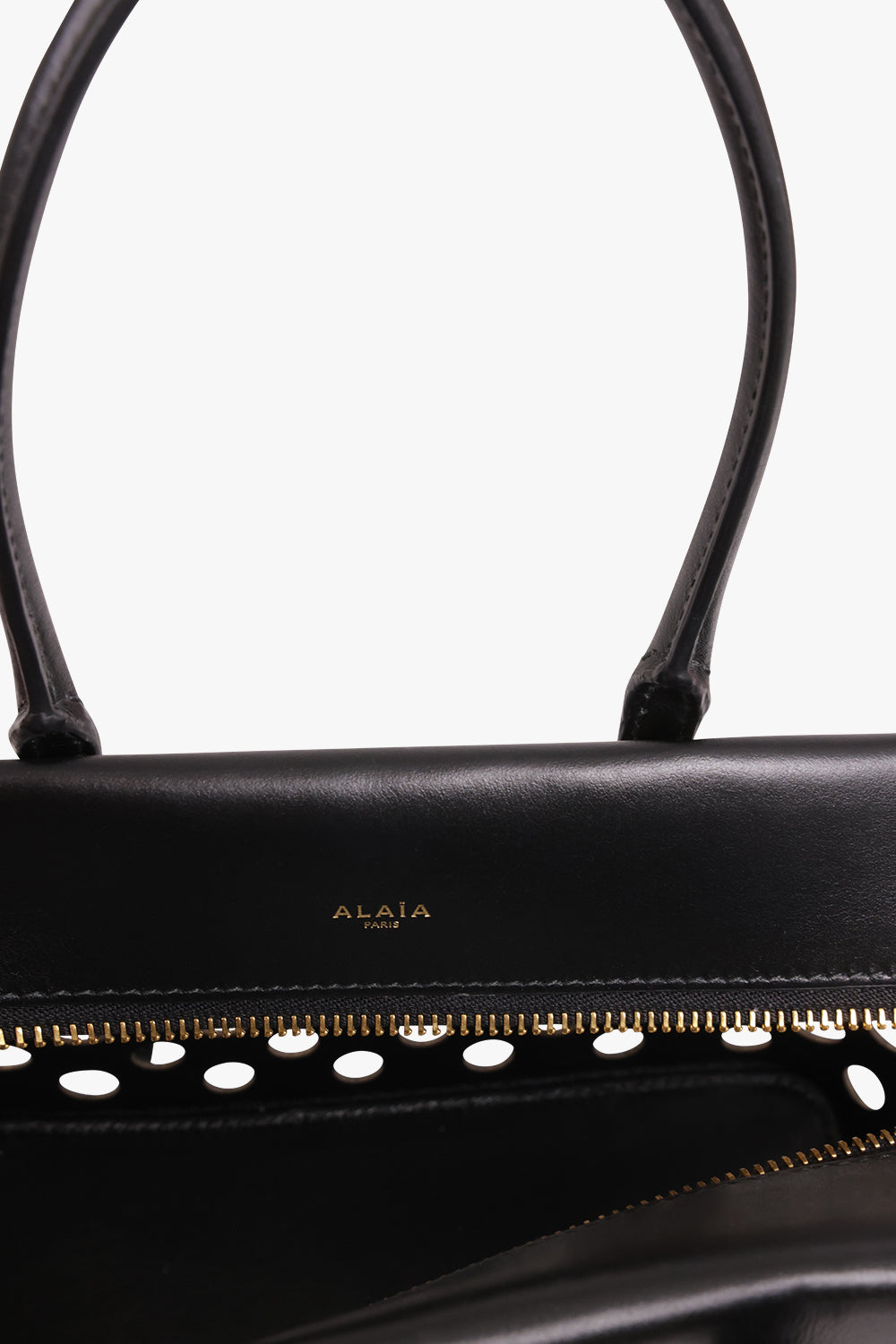 ALAIA BAGS BLACK / 999 - NOIR Neo Mina 20 Perforated Bag | Black