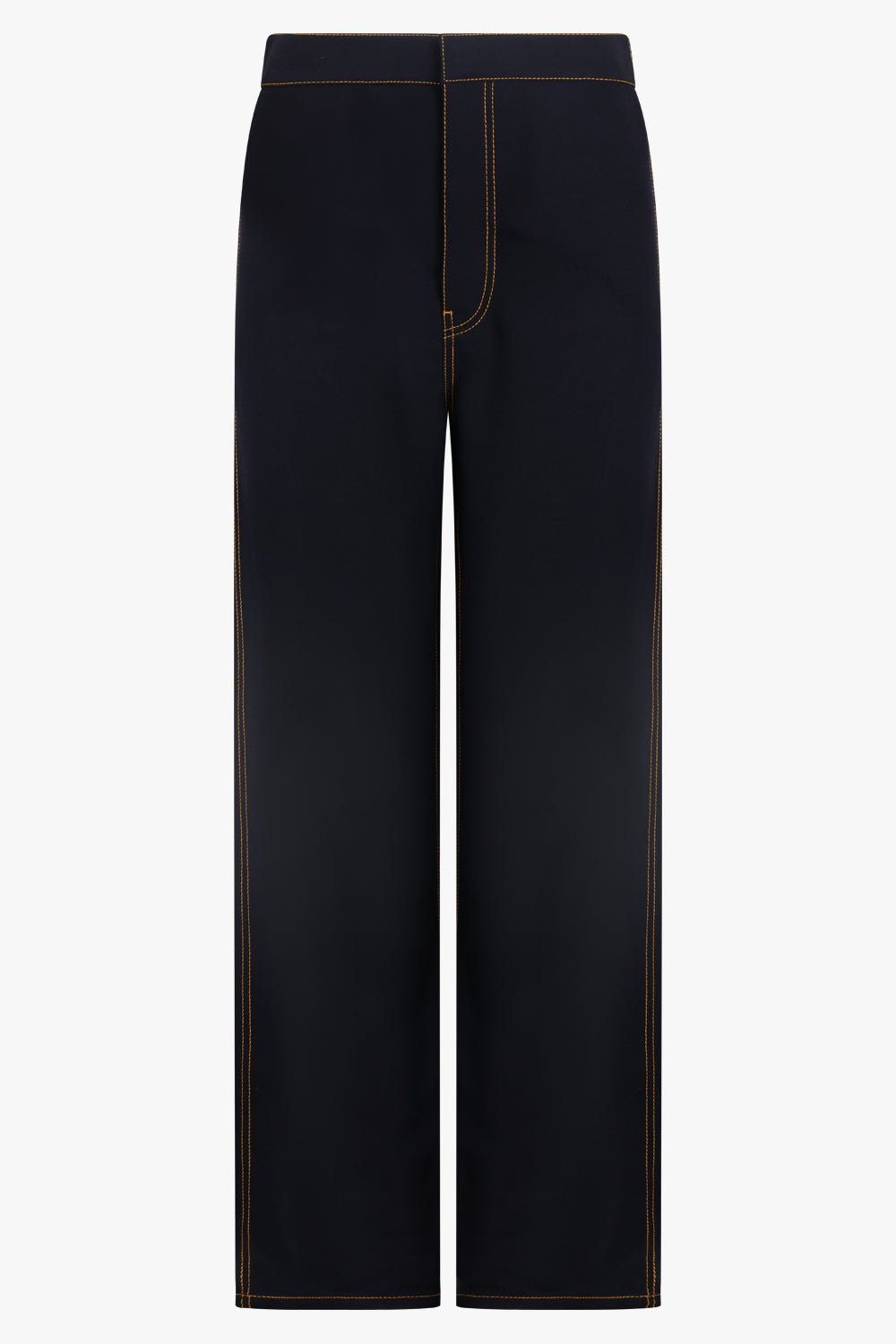 ALAIA RTW Contrast Upstitched Wide Leg Pant | Blue