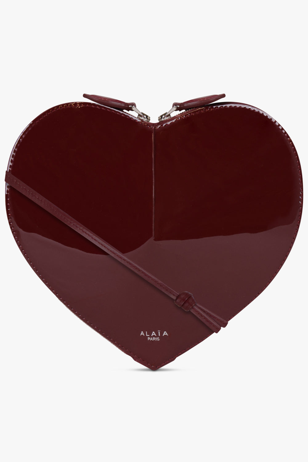 ALAIA BAGS RED / ROUGE GRENAT Le Coeur Patent Heart Shaped Bag | Garnet Red