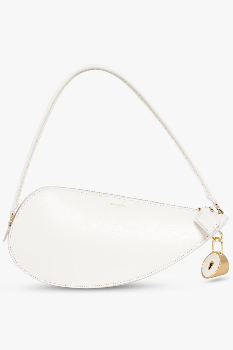 ALAIA BAGS WHITE / IVOIRE Le Demi Coeur Half Heart Shoulder Bag | Ivory