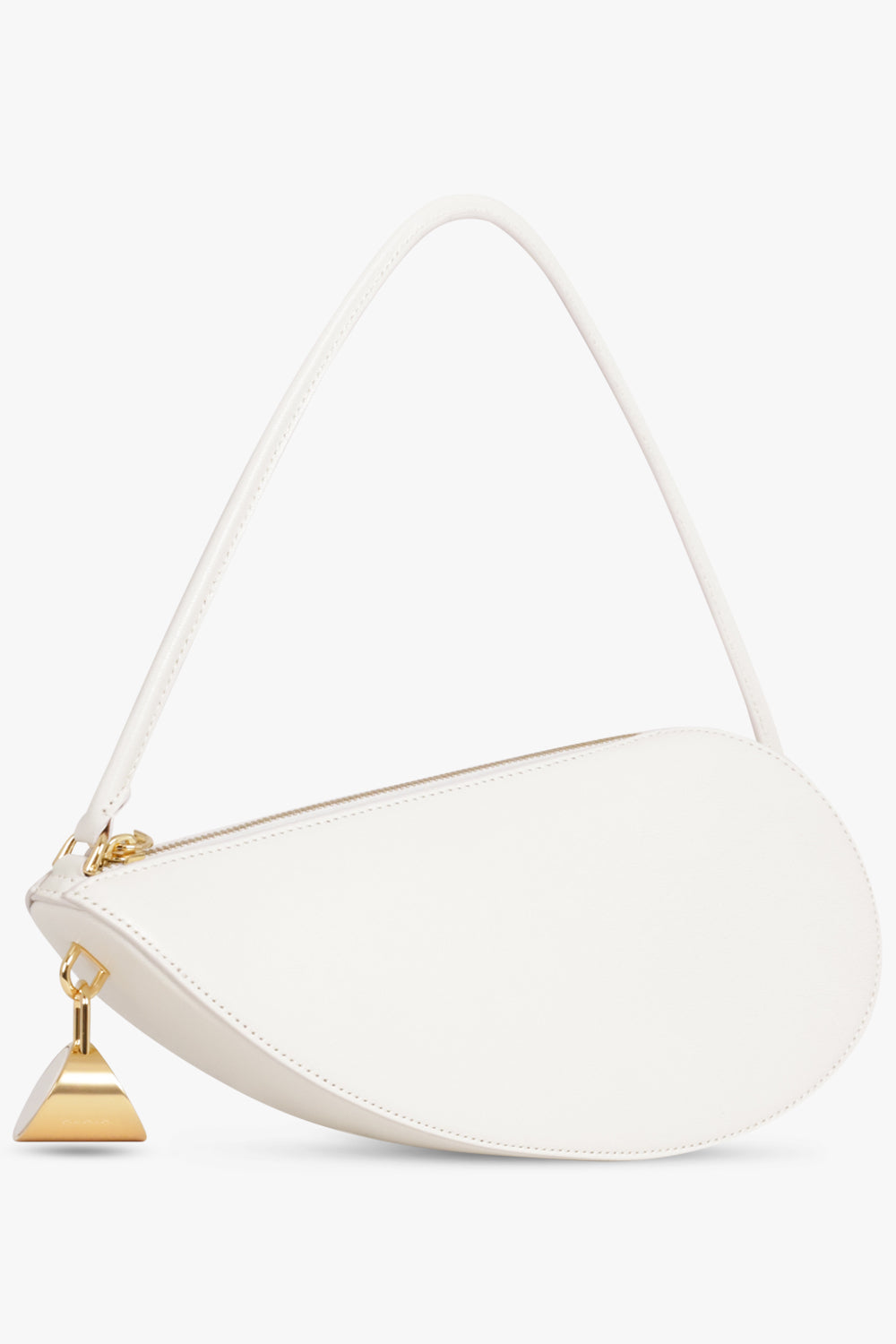 ALAIA BAGS WHITE / IVOIRE Le Demi Coeur Half Heart Shoulder Bag | Ivory