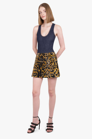 A-Line Leopard Print Mini Skirt | Multi