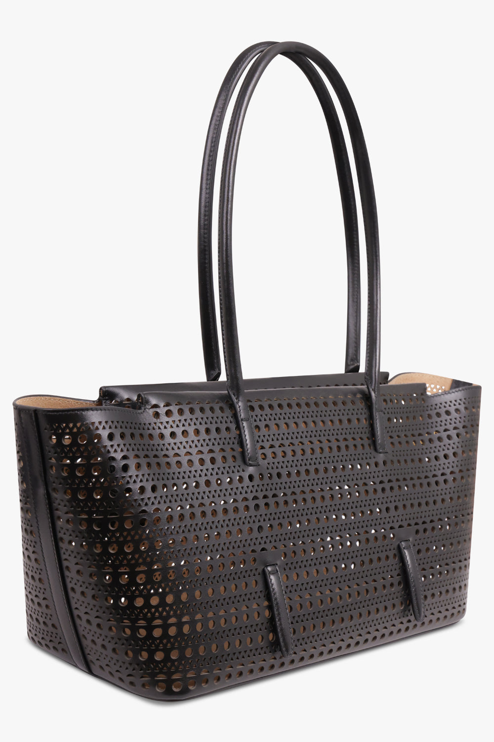 ALAIA BAGS BLACK / 999 - NOIR Neo Mina 32 Perforated Bag | Black