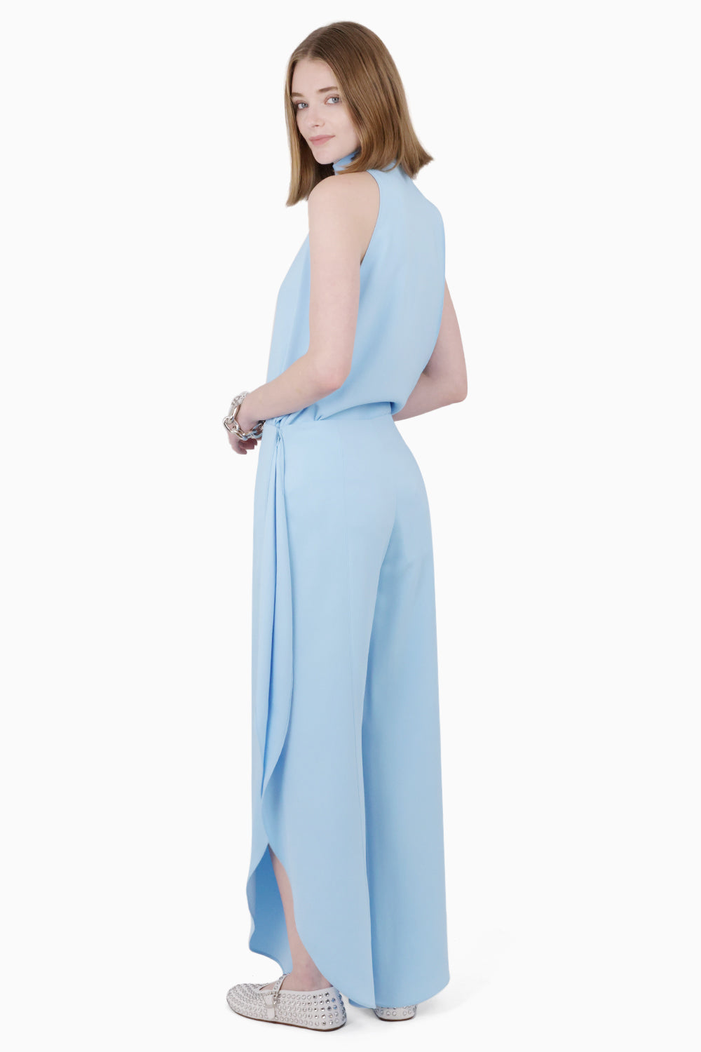 ALAIA RTW Round Fit Pant | Light Blue