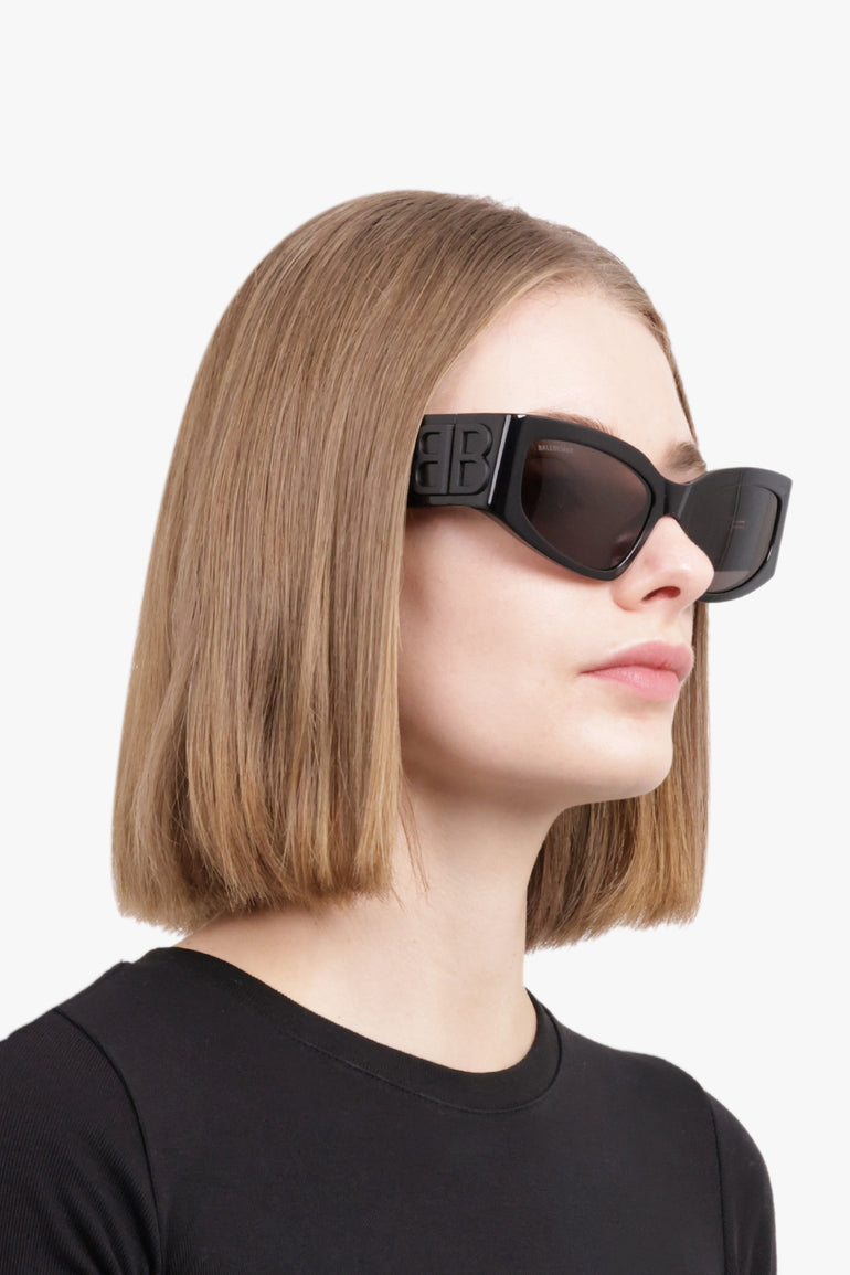 BALENCIAGA ACCESSORIES BLACK / BLACK BB031S 57 Cat Eye Sunglasses | Black