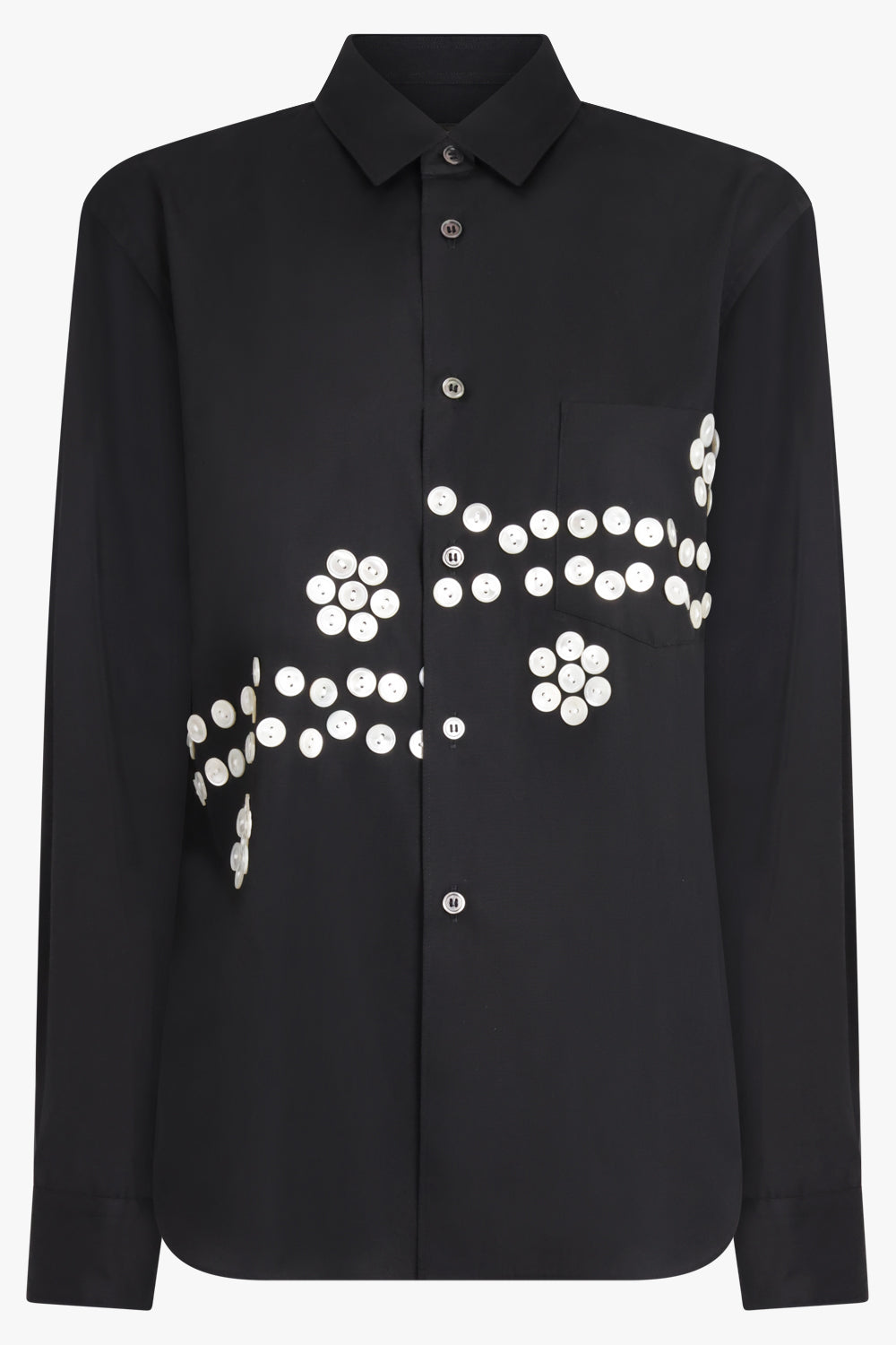 COMME DES GARCONS HOMME PLUS RTW Button Detail L/S Shirt | Black