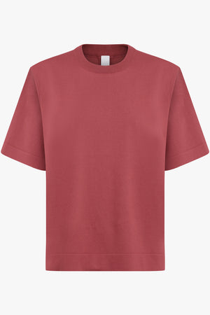 CFCL RTW Oversized S/S Knit Tee Top | Blush Red