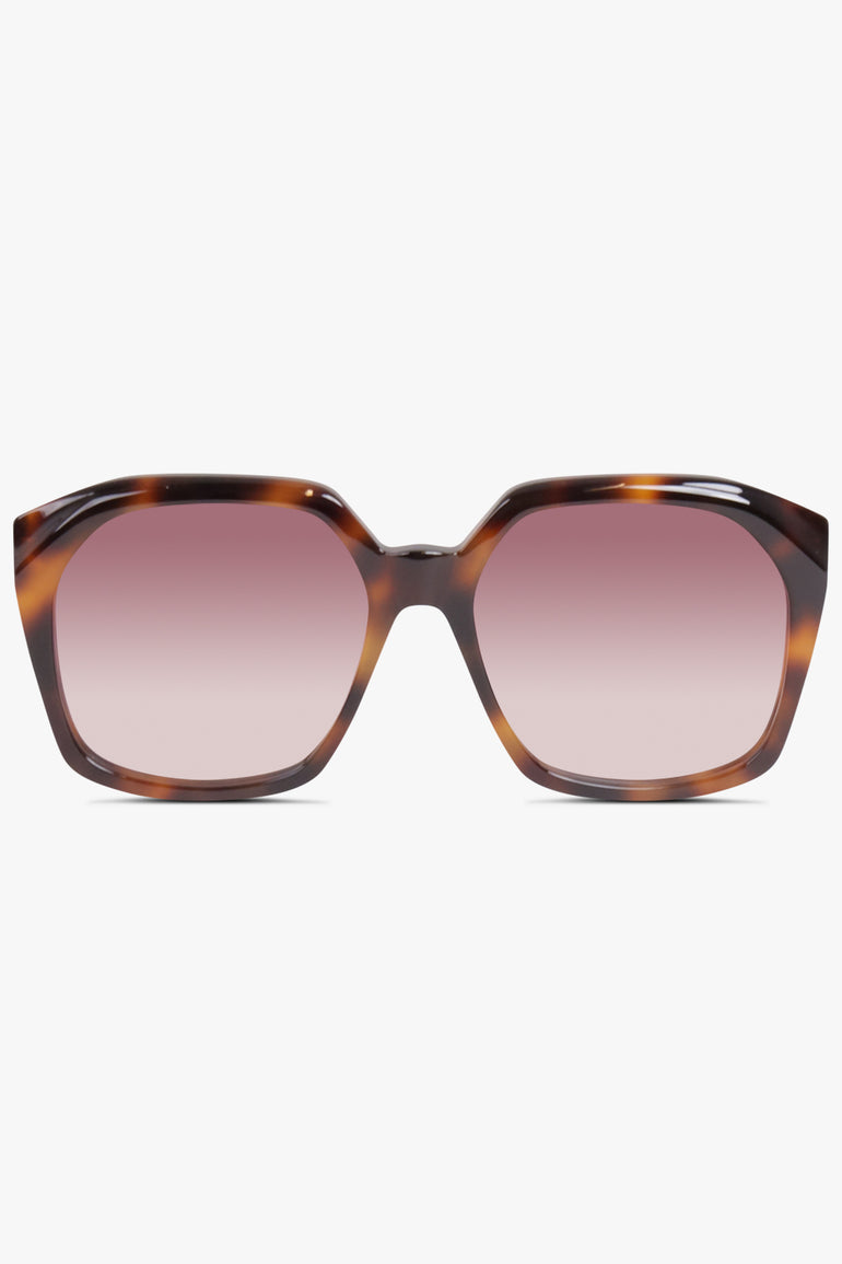 CHLOE ACCESSORIES BROWN CH02805 57 Rectangle Squared Sunglasses | Brown