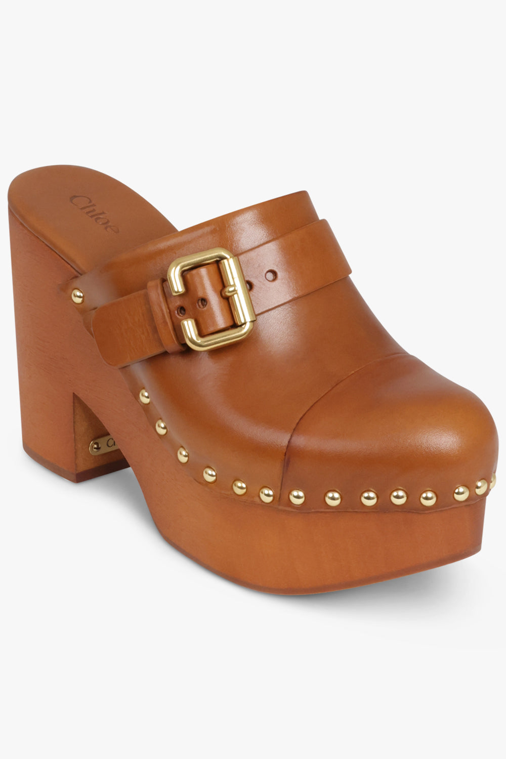 CHLOE SHOES Jeanette 110mm Clog Mule | Ginger Brown