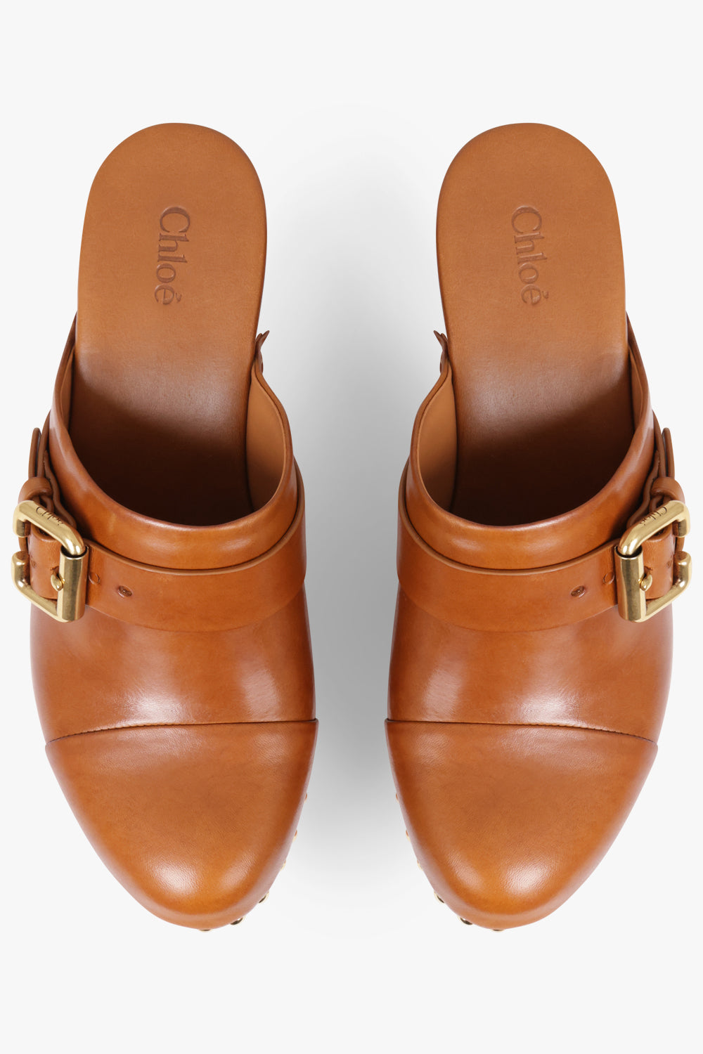 CHLOE SHOES Jeanette 110mm Clog Mule | Ginger Brown