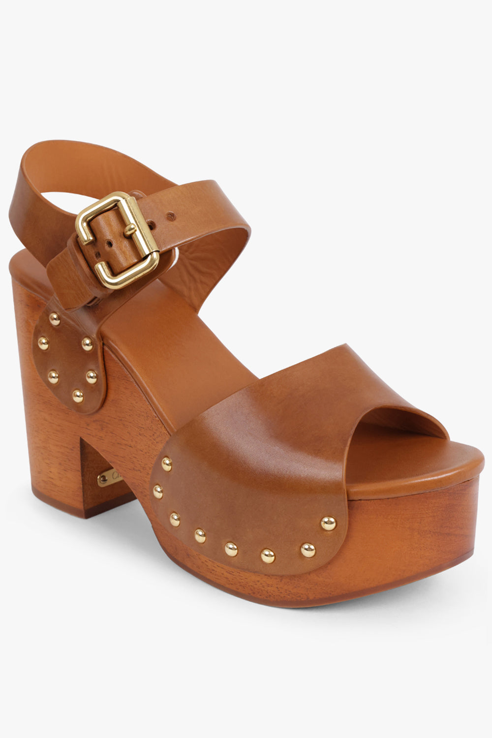 CHLOE SHOES Jeanette 110mm Open Toe Clog | Ginger Brown