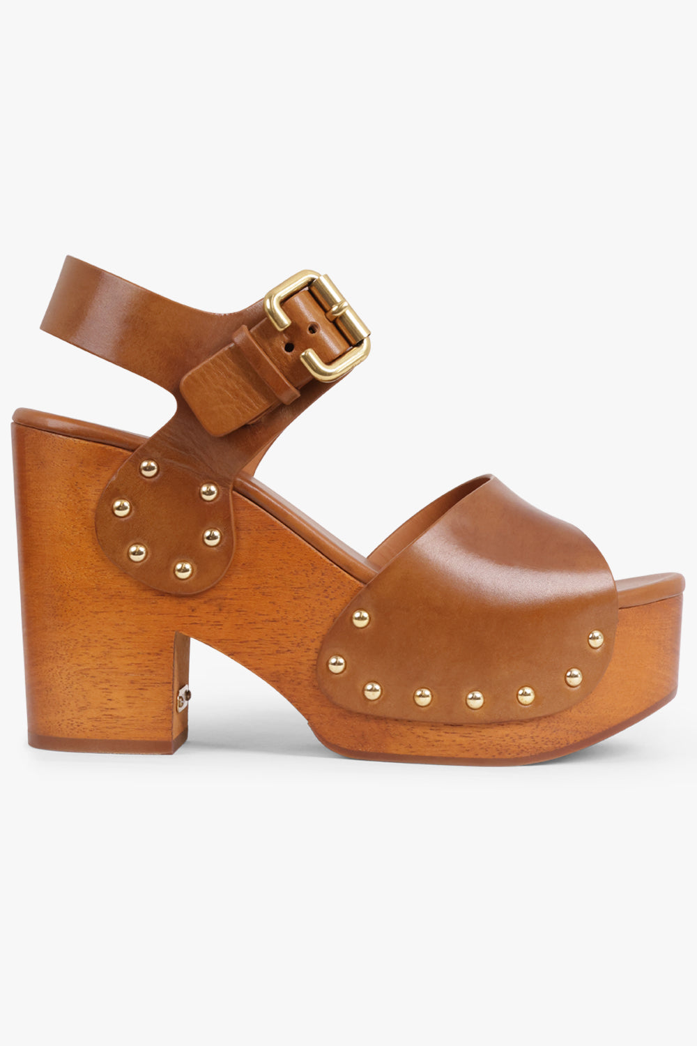 CHLOE SHOES Jeanette 110mm Open Toe Clog | Ginger Brown