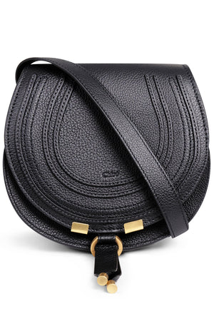 CHLOE BAGS BLACK Small Marcie Saddle Crossbody Bag | Black