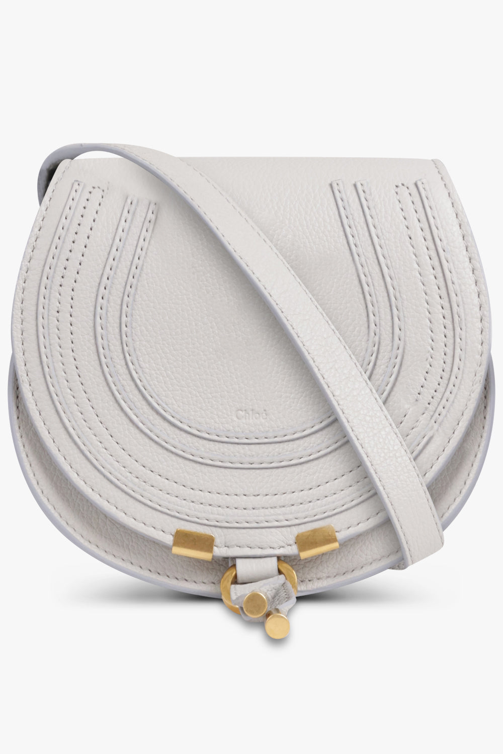 CHLOE BAGS BLUE / BLUE MIST Small Marcie Saddle Crossbody Bag | Blue Mist