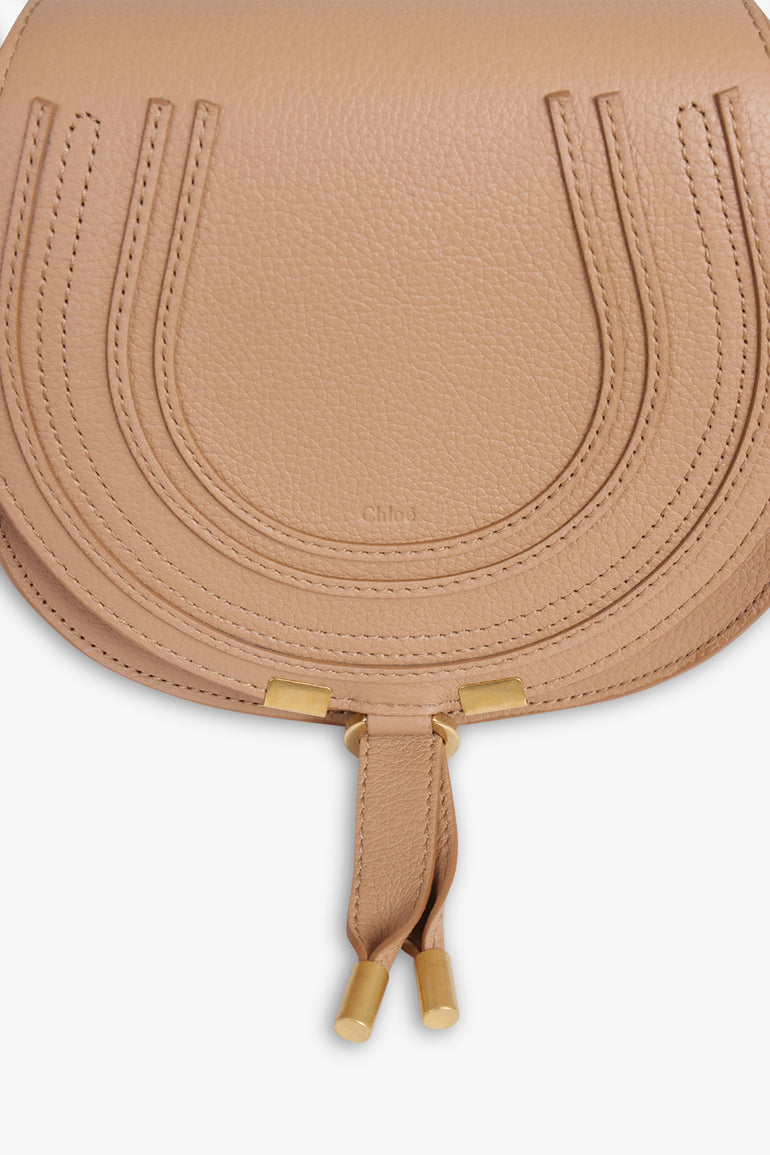 CHLOE BAGS BROWN / LIGHT TAN Small Marcie Saddle Crossbody Bag | Light Tan