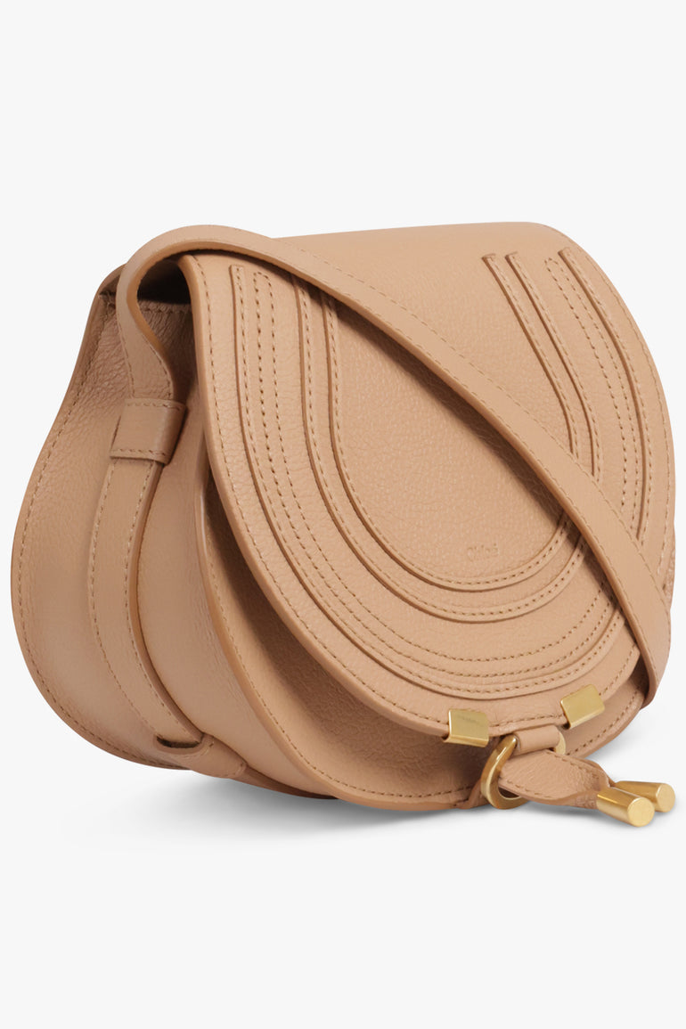 CHLOE BAGS BROWN / LIGHT TAN Small Marcie Saddle Crossbody Bag | Light Tan