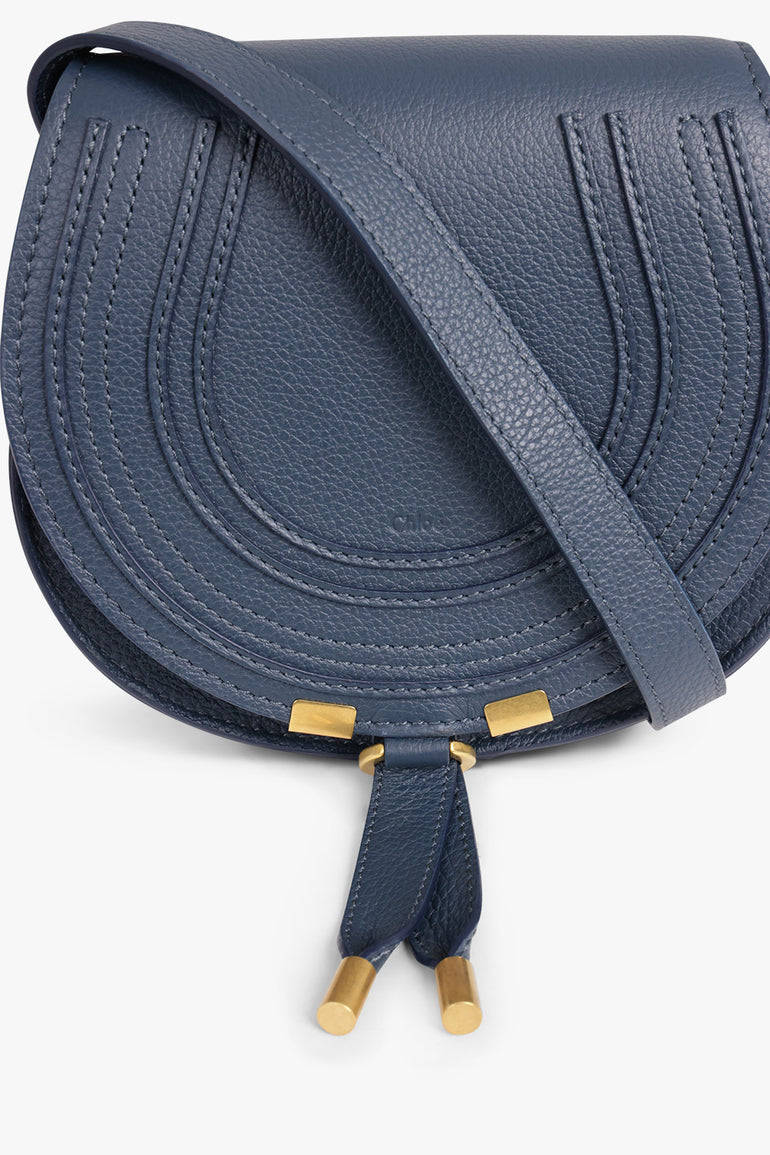 CHLOE BAGS BLUE / TAPESTRY BLUE Small Marcie Saddle Crossbody Bag | Tapestry Blue