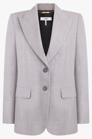 Tailored Single Breasted Jacket | Swan Grey