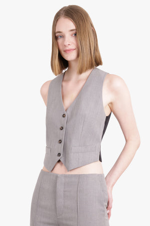 CHLOE RTW Tailored Waistcoat | Swan Grey