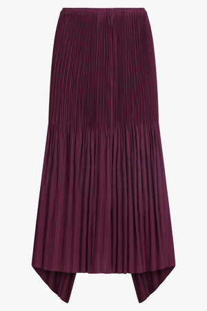 COLVILLE RTW Delphi Pleat Drape Midi Skirt | Mulberry Purple