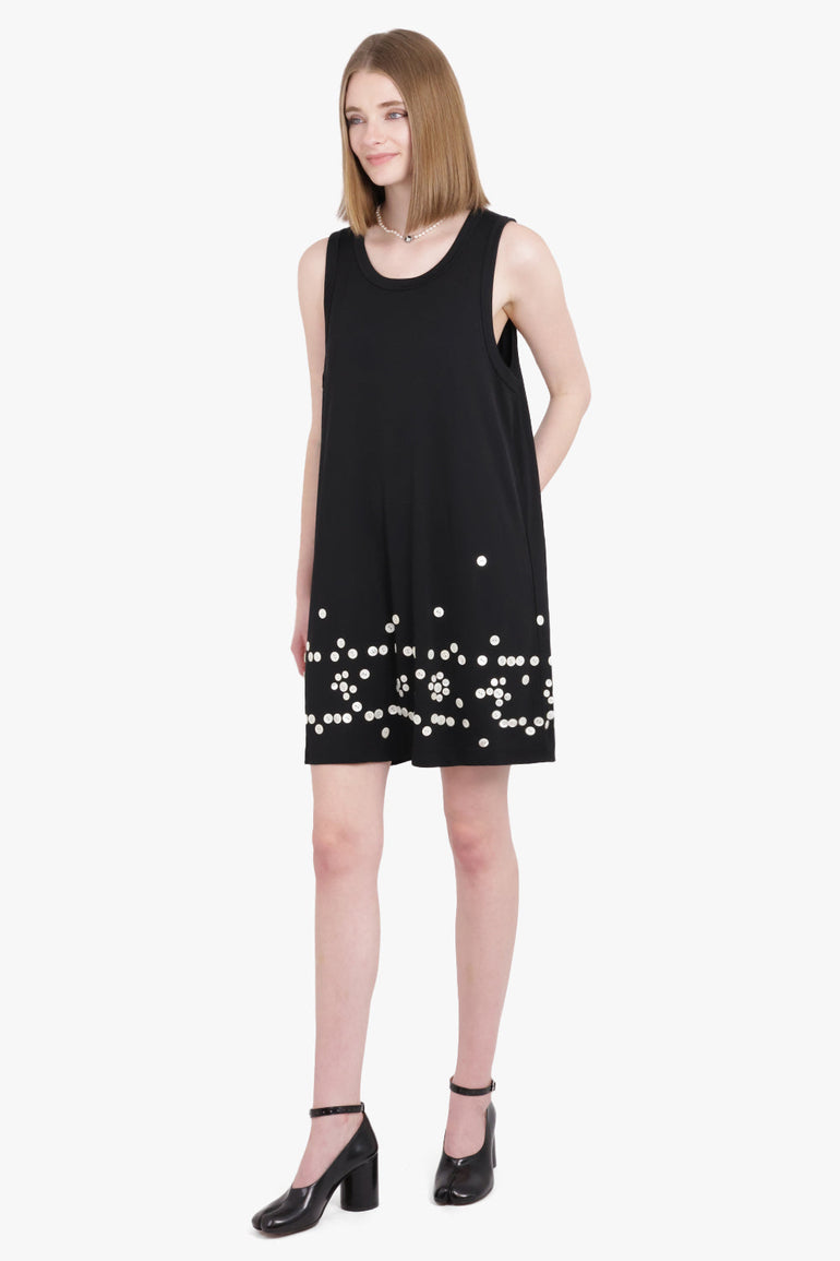 COMME DES GARCONS HOMME PLUS RTW Button Detail Racer Back Mini Dress | Black