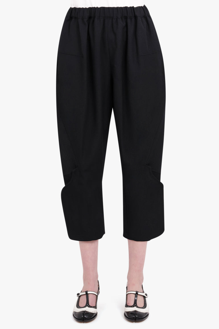 COMME DES GARCONS RTW Crop Tapered Elastic Waistband | Black