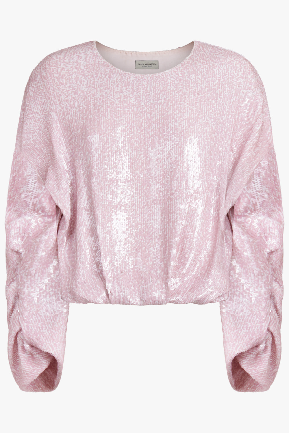 DRIES VAN NOTEN RTW Cannett Sequin L/S Balloon style Top | Pink