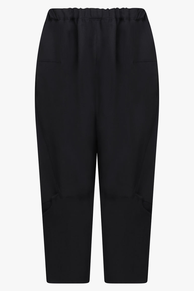 COMME DES GARCONS RTW Crop Tapered Elastic Waistband | Black