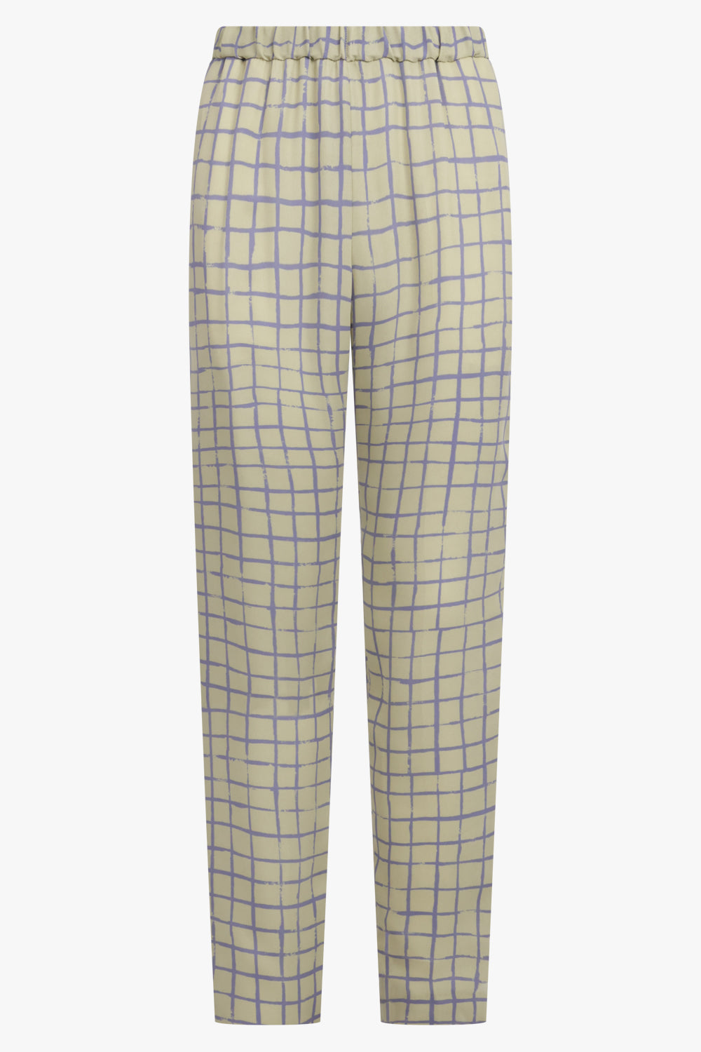 DRIES VAN NOTEN RTW Palmira Check Print Tapered Pant | Beige