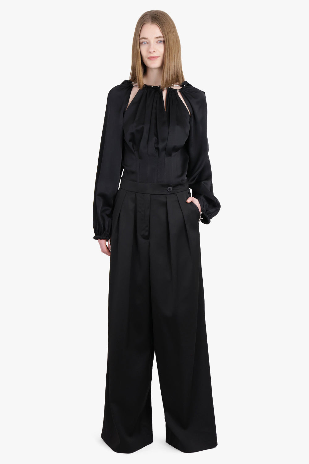 DRIES VAN NOTEN RTW Pamplona Wide Leg Pant | Black